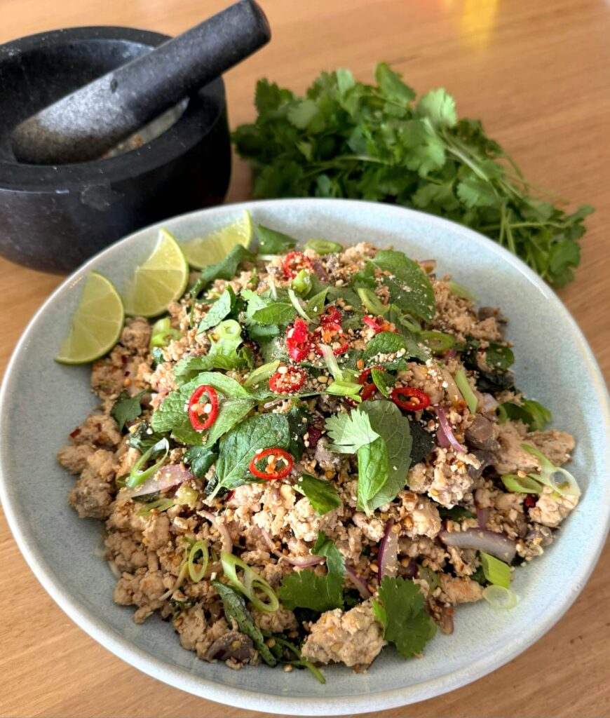 Suggestion for alternative dishes with similar ingredients. Photo of my Thai larb salad recipe